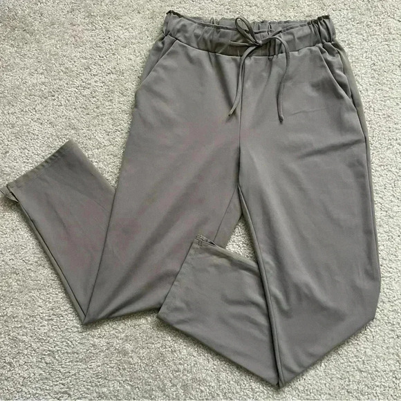 Joie Casual Pants High Rise Straight Boho Gray Women Sz Medium Drawstring $180 - Picture 1 of 16